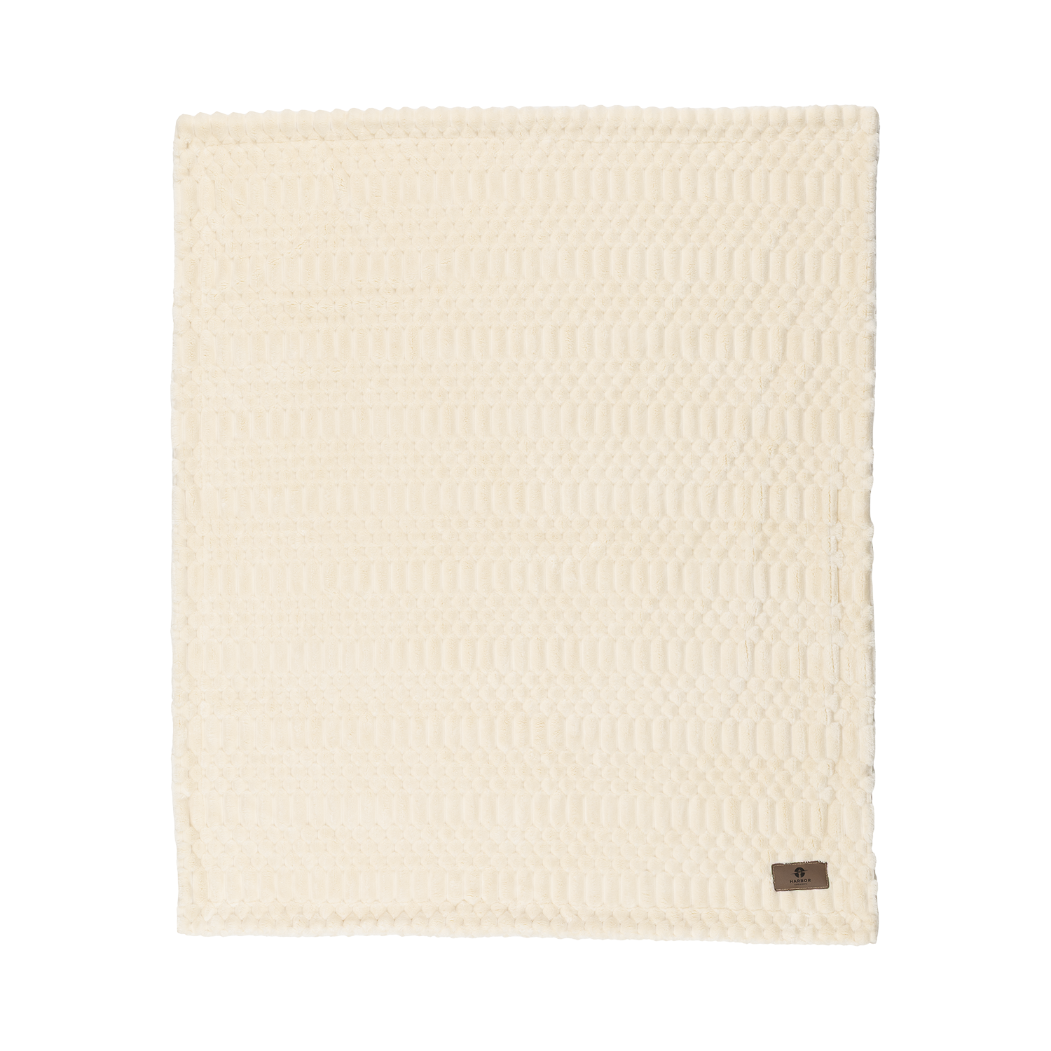 Textured Microfleece Blanket - Ivory